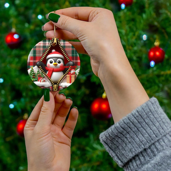 Personalized Penguin Christmas Ornament, Cute Holiday Decor, Custom Tree Decoration, Festive Gift for Family, Winter Celebrations The Aurora Touch