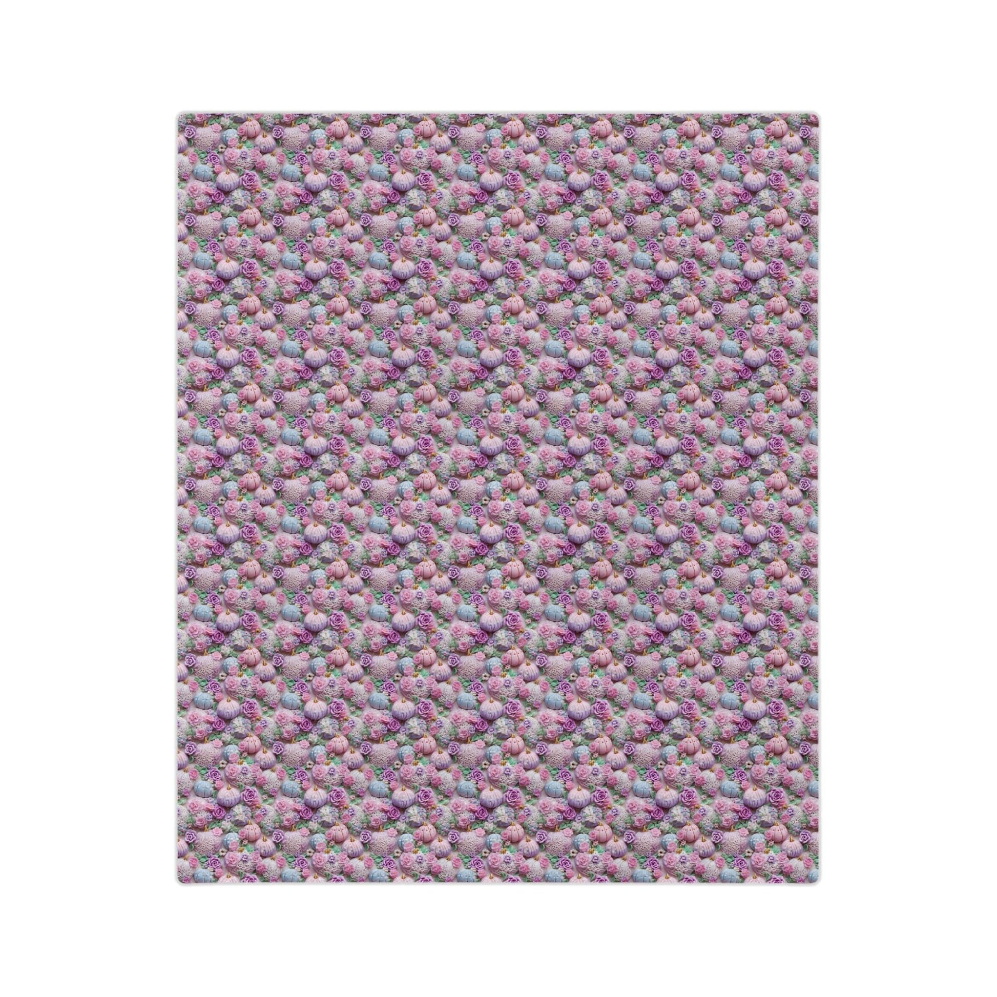 Floral Fall Velveteen Microfiber Blanket | Cozy Gift for Home, Sofa Throw, Bedroom Decor, Mother's Day, Baby Shower, Thanksgiving