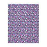 Skull & Floral Velveteen Blanket, Two- Sided Cozy Throw for Home Decor, Perfect for Halloween, Day of the Dead, Gothic Style, Unique Gift