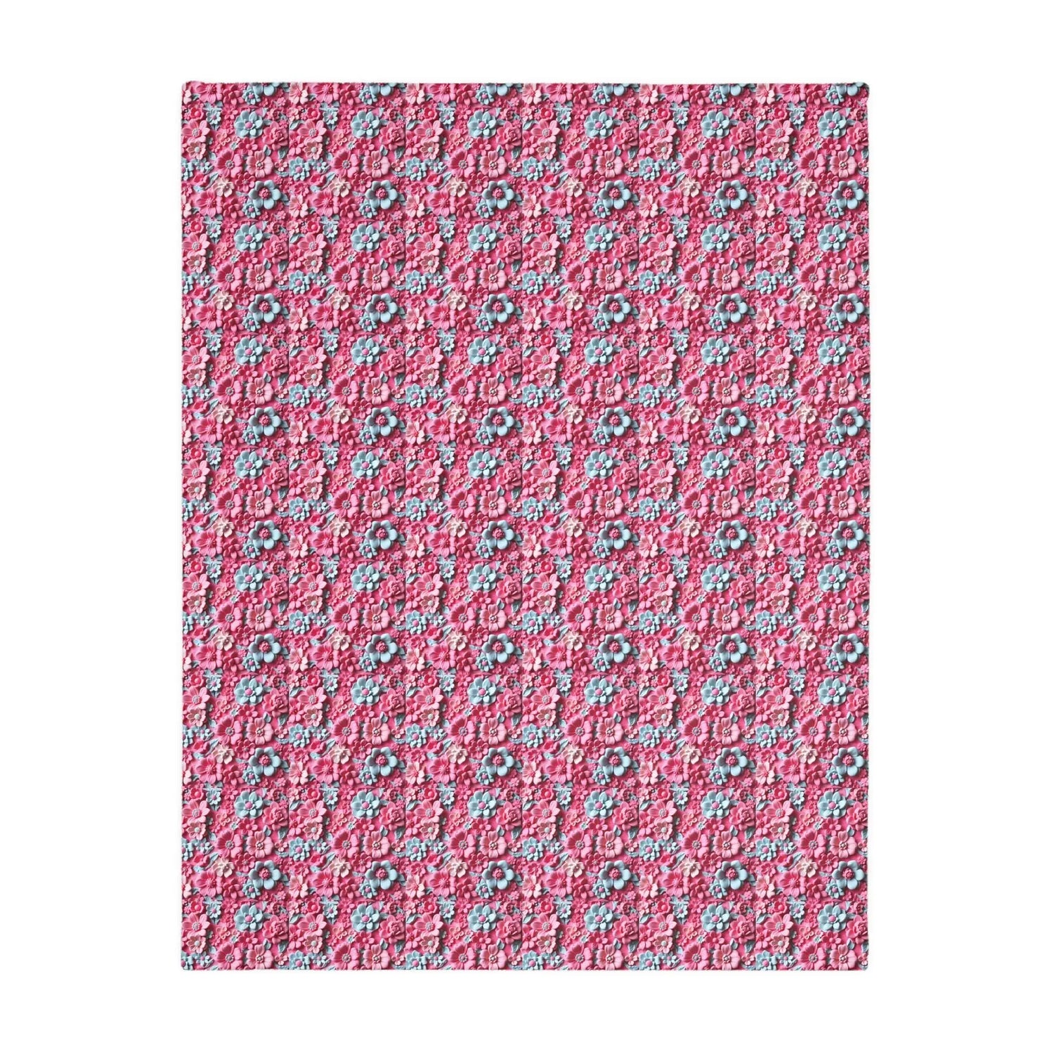 Floral Microfiber Two- Sided Blanket, Cozy Home Decor, Soft Pet Blanket, Chic Gift for Her, Spring Vibes, Garden Lover&