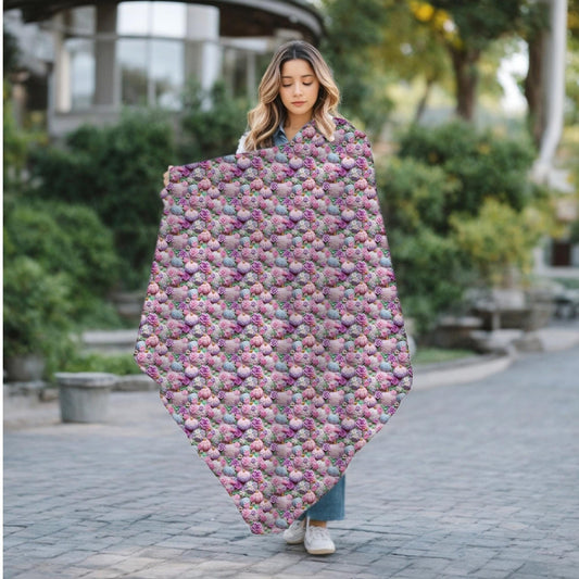 Floral Fall Velveteen Microfiber Blanket | Cozy Gift for Home, Sofa Throw, Bedroom Decor, Mother&#39;s Day, Baby Shower, Thanksgiving
