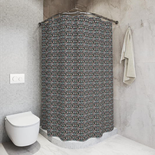 Holiday Santa Patterned Shower Curtains, Fun Bathroom Decor, Unique Gift for Home, Playful Design for Kids, Stylish Bathroom Accessories