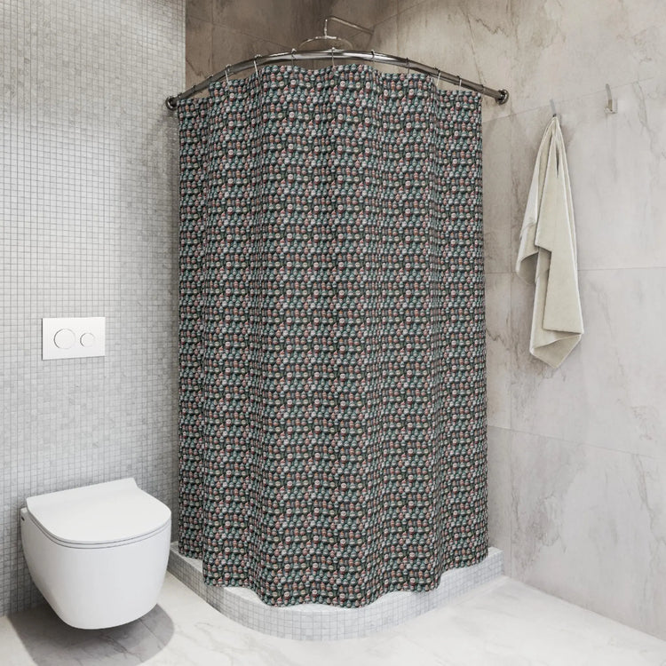 Holiday Santa Patterned Shower Curtains, Fun Bathroom Decor, Unique Gift for Home, Playful Design for Kids, Stylish Bathroom Accessories The Aurora Touch