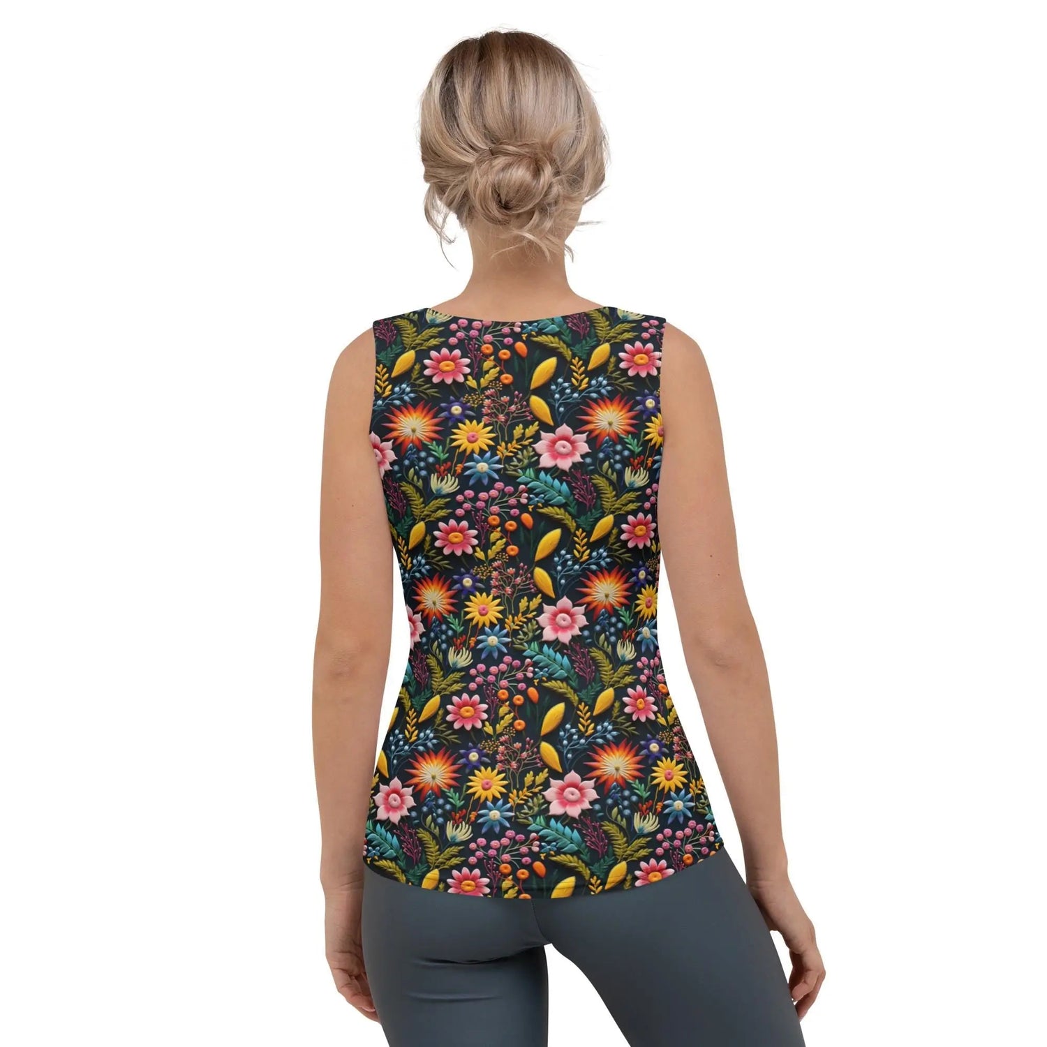 Floral Pattern Sublimation Cut & Sew Tank Top - Custom Female Apparel The Aurora Touch