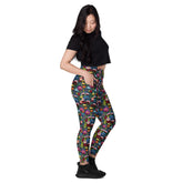 High-Waisted Fall All-Over Print Pocket Leggings | Eco-Friendly Semi-Compression Workout & Casual Wear The Aurora Touch