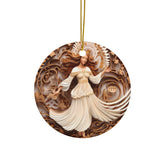 Elegant Decorative Ceramic Ornaments with Ethereal Design, Perfect for Holiday Decor, Gift Giving, Home Accent, Unique Keepsake The Aurora Touch