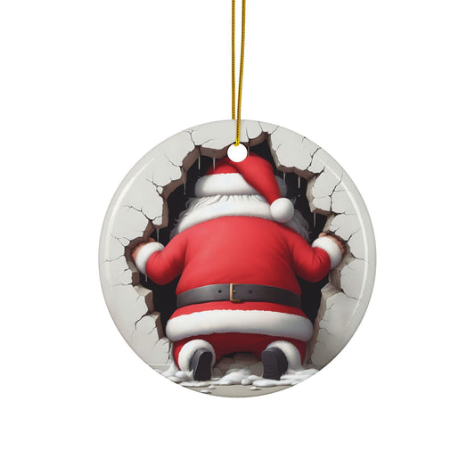 3D Decorative XMAS Ceramic Ornaments, Double-Sided (1pc, 3pcs, 5pcs, 10pcs) - Festive Holiday Decor, Christmas Tree Decoration, Gift for