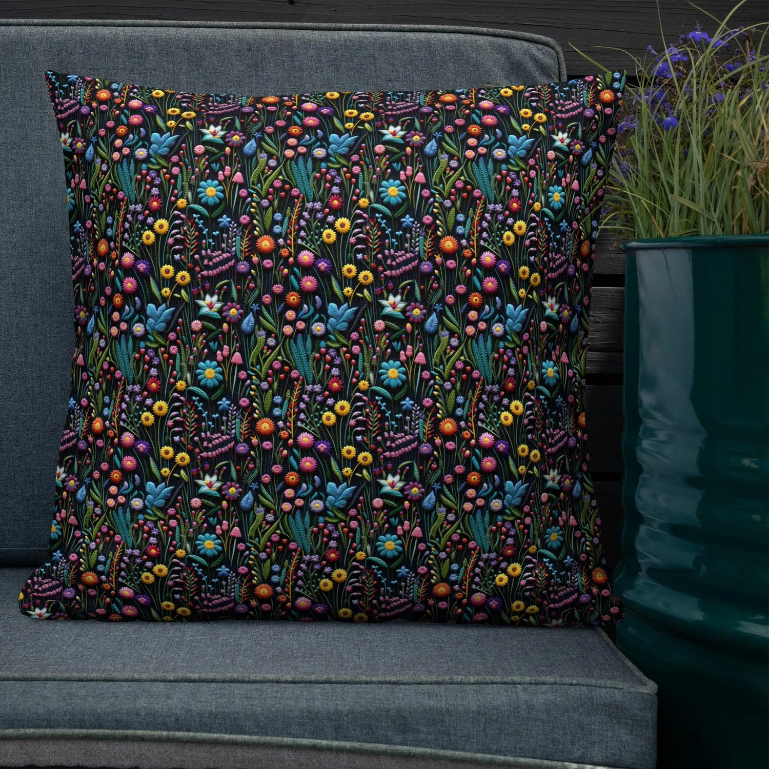 Premium Floral All-Over Print Throw Pillow - Soft Couch & Bed Cushion for Cozy Decor The Aurora Touch