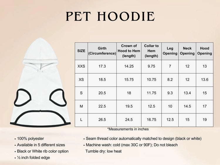 Fall Floral Pet Hoodie - Stylish Custom Design for Casual Walks, Travel, and Pet Lovers - Perfect Holiday Gift, Dog or Cat Owner Apparel