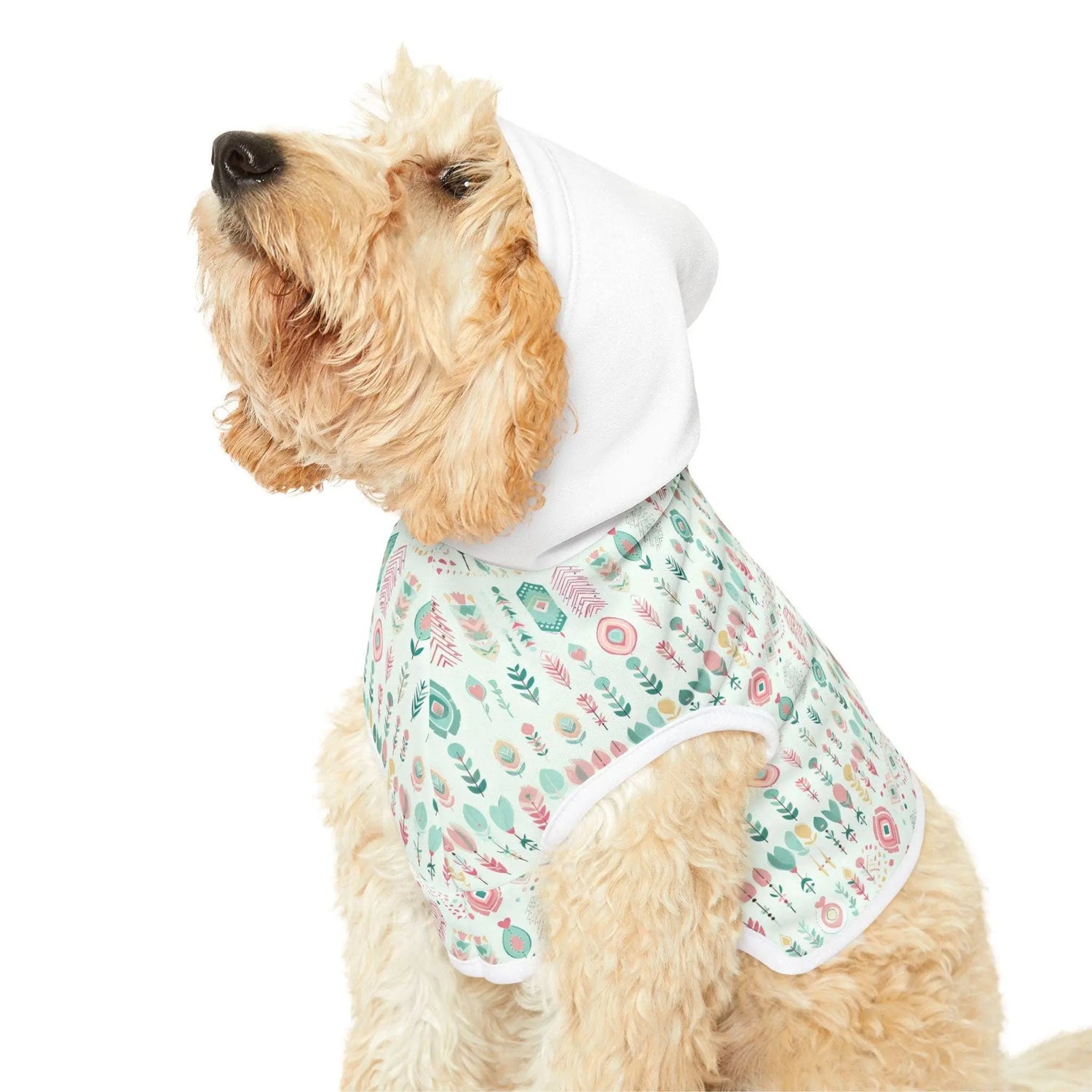 Boho Floral Pet Hoodie | Cozy Dog Sweater, Trendy Cat Apparel, Dog Lovers Gift, Cute Pet Fashion, Pet Costume for Every Occasion The Aurora Touch