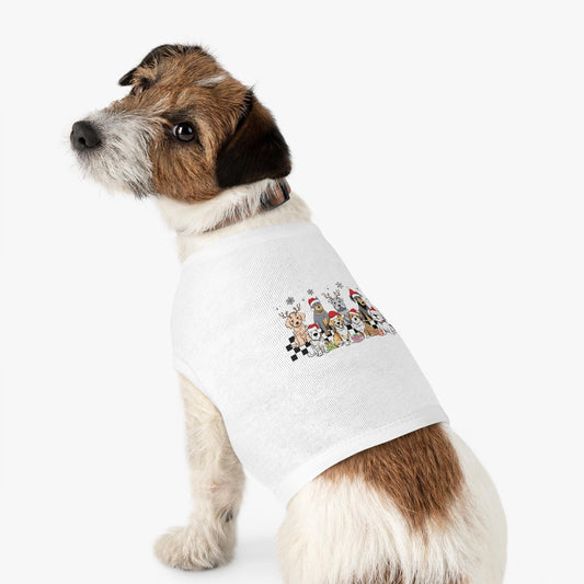 Festive Pet Tank Top for Dogs, Christmas Puppy Shirt, Cute Dog Clothing for Holidays, Pet Costume for Winter Celebrations, Winter Pet