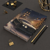 Christmas Holiday Scene Hardcover Journal Matte, Bentley, Holiday Journal, Daily Notebook, Songwriting Book, Note Taking Journal, Designer The Aurora Touch