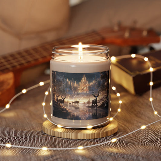 Scented Soy Candle, 9oz, Holiday Candles, Cinnamon scented candle, Best Selling, Gift for Family, Reindeer Xmas