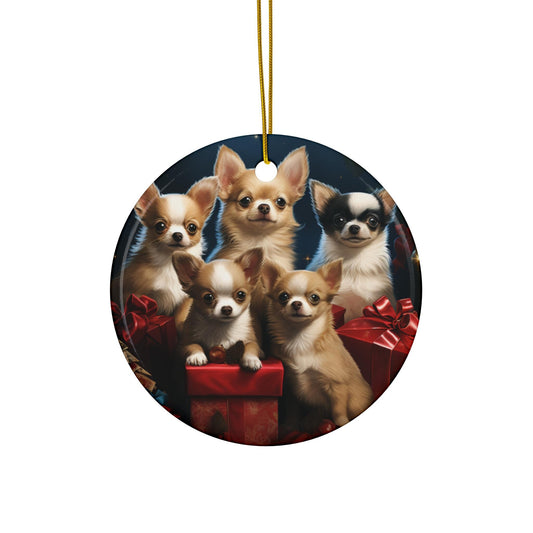 Ceramic Ornament, puppy love, Designer Ornaments, Holiday ornaments, Xmas tree Decor, Home decor, Holiday gift, Home gift