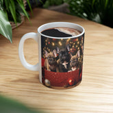 Frenchie Xmas Ceramic Mug 11oz | Puppy Lover Christmas Mug | Holiday Mug | Xmas Gift for Mom | Custom Mug | Holiday Decor | Morning Mug The Aurora Touch