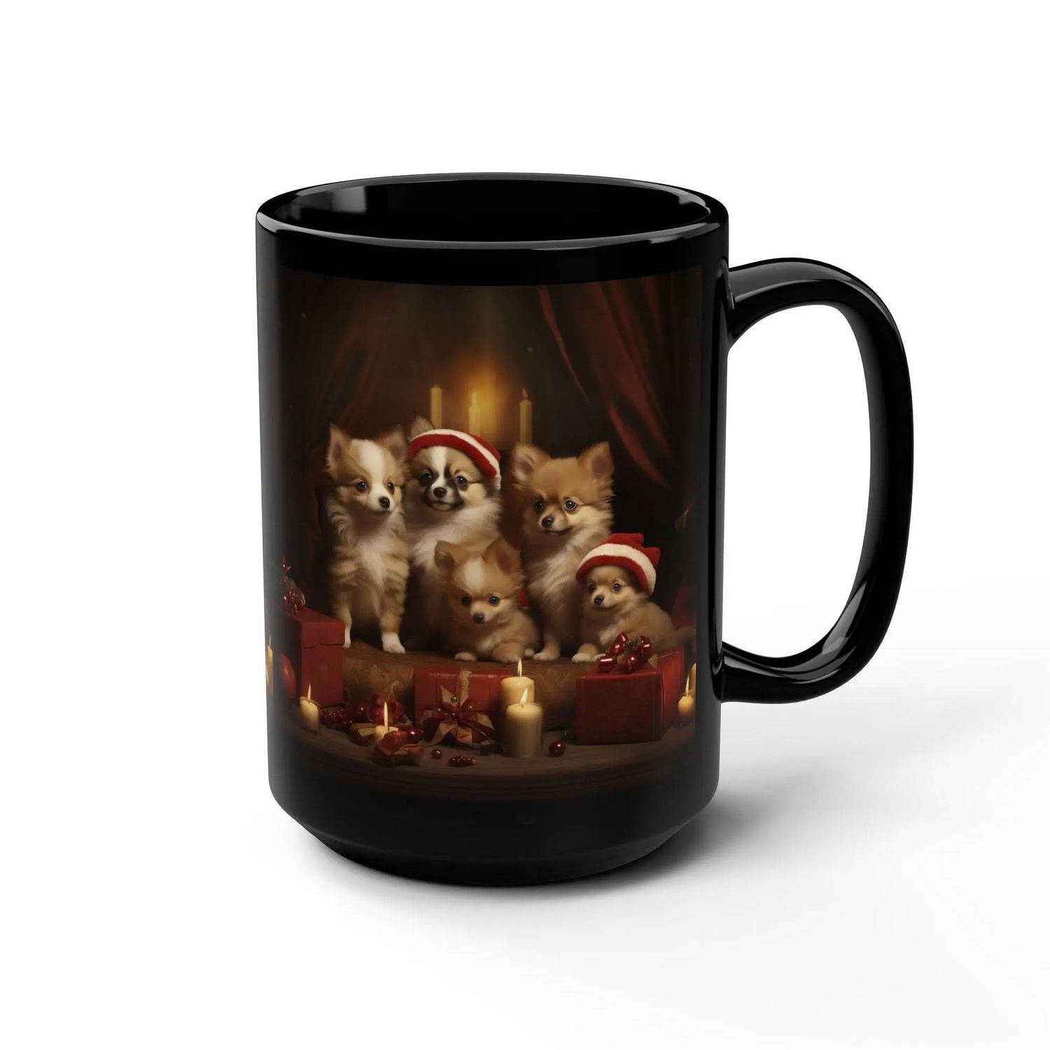 Chihuahua Holiday Mug, 15oz, Chihuahua design, Puppy Portrait, Dog Lover, Coffee Mug, Xmas gift, Personalized gift, Gift for Aunt The Aurora Touch