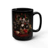 Holiday Frenchie Dog 15oz Black Mug - Pet Lovers Christmas Gift, Coffee Tea Cup for Doctors and Vet Office, Holiday Dogs Mug The Aurora Touch