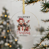 Country Xmas Acrylic Ornaments, Animal Print Holiday Decor, Tree Ornaments on Sale, Perfect Holiday Gifts The Aurora Touch