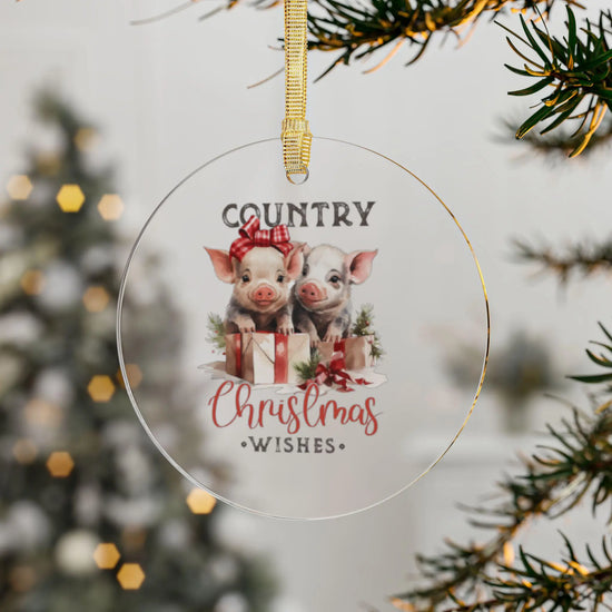 Country Xmas Acrylic Ornaments, Animal Print Holiday Decor, Tree Ornaments on Sale, Perfect Holiday Gifts The Aurora Touch