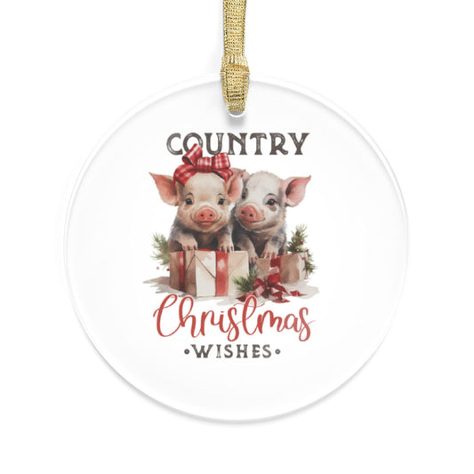 Country Xmas Acrylic Ornaments, Animal Print Holiday Decor, Tree Ornaments on Sale, Perfect Holiday Gifts