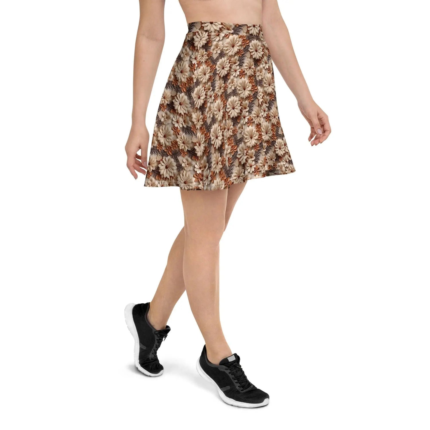 Autumn Floral Skater Skirt | Everyday Casual to Elegant | Stylish Designer Look The Aurora Touch