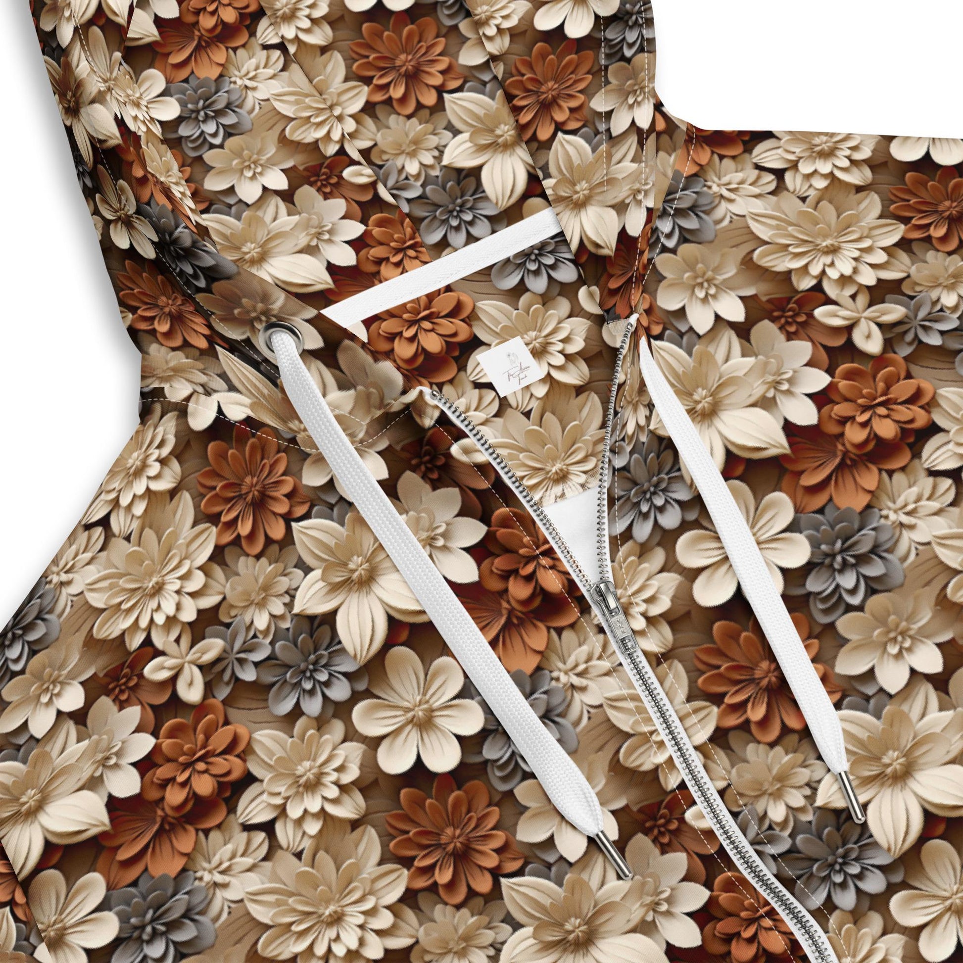 Men&#39;s All Over Print Zip Hoodie | Fall Theme Design | Relaxed Jacket for Cool Weather | Stylish and Comfortable