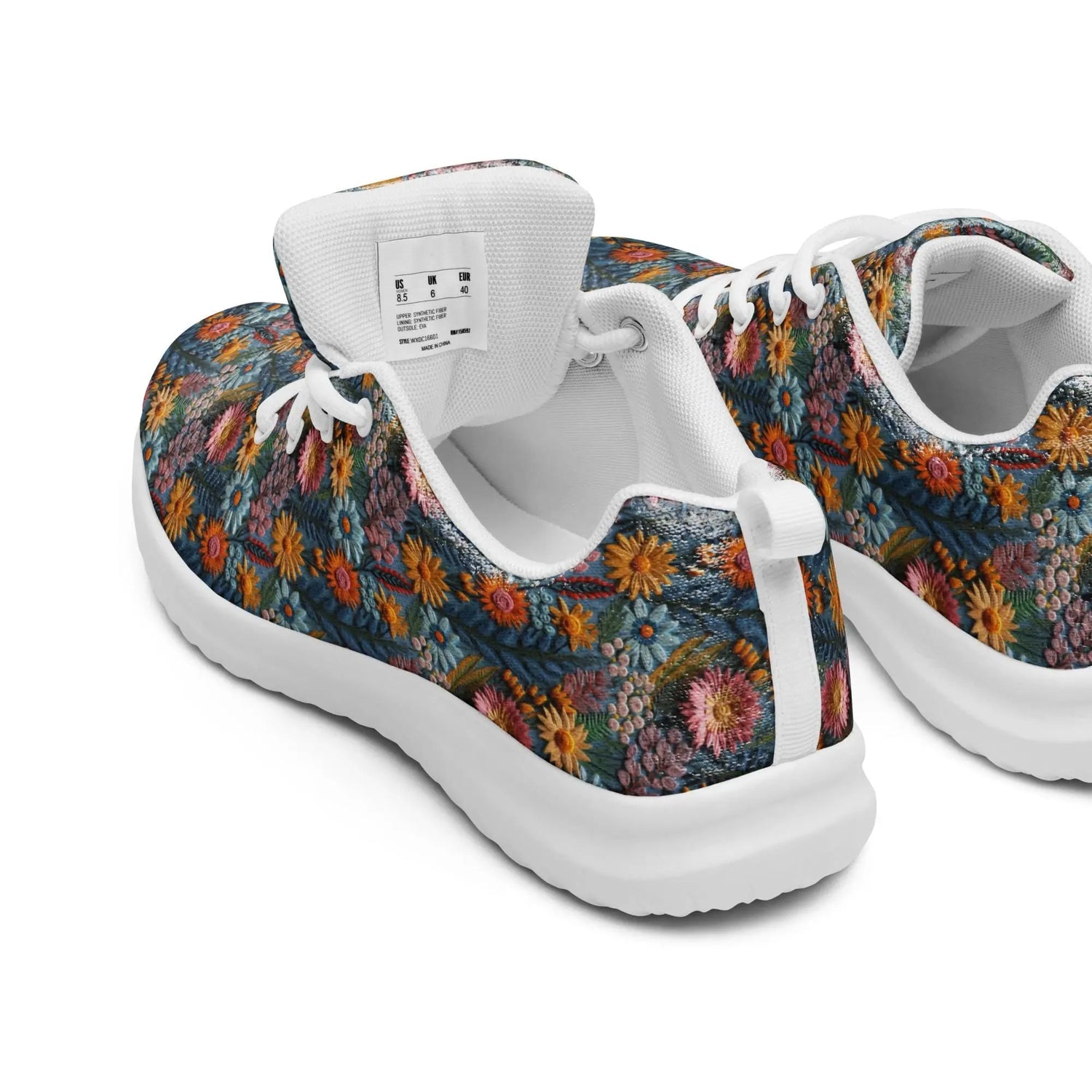 Stylish Floral Thread Women’s Athletic Shoes | Casual Walking & Gym Sneakers | Everyday Modern Footwear