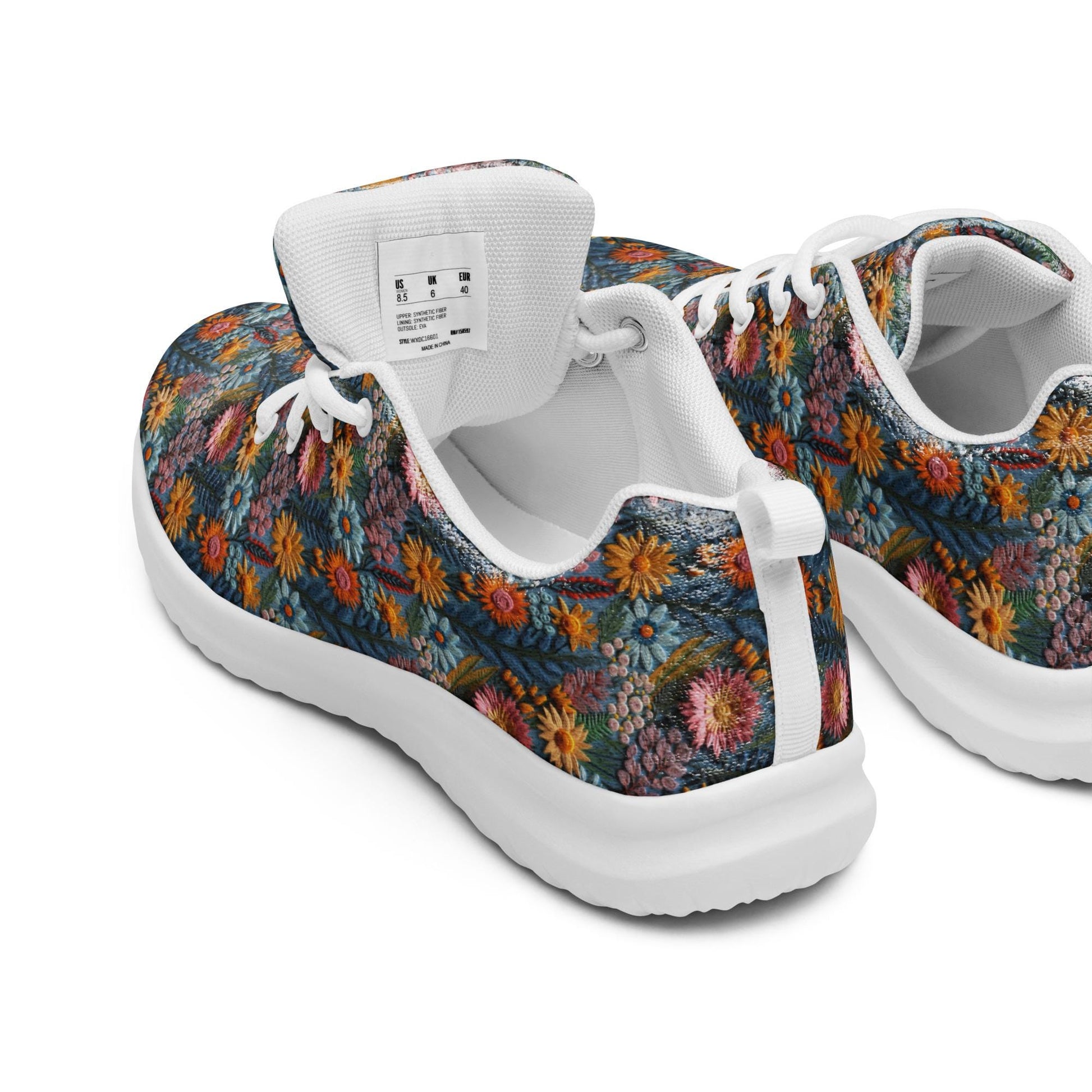 Stylish Floral Thread Women’s Athletic Shoes | Casual Walking & Gym Sneakers | Everyday Modern Footwear