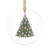 Acrylic Ornaments, Pink Xmas Tree Decor, Minimalist Holiday Ornament, Classy Acrylic Bauble, Simple Tree Design, Christmas Decoration The Aurora Touch