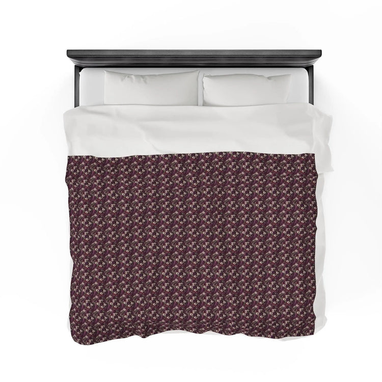 Cozy Velveteen Plush Blanket - Soft Floral Throw for Home, Decor, Gift, Nursery, Cozy Evenings