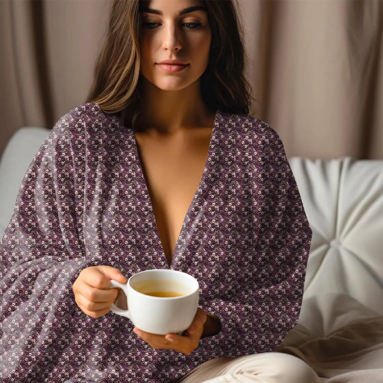 Cozy Velveteen Plush Blanket - Soft Floral Throw for Home, Decor, Gift, Nursery, Cozy Evenings The Aurora Touch