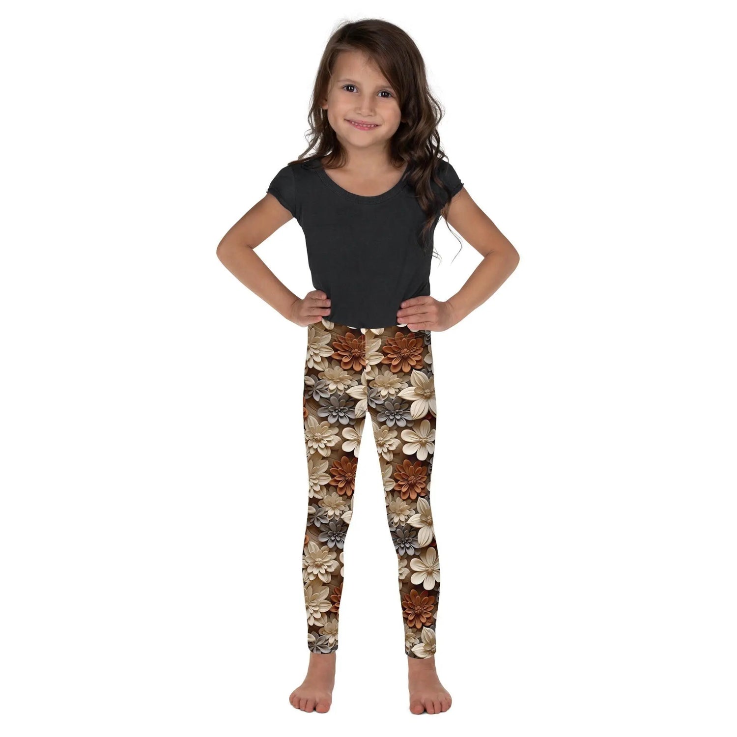 Whimsical Floral All-Over Print Leggings for Kids - Soft, Stylish, and Comfortable! The Aurora Touch