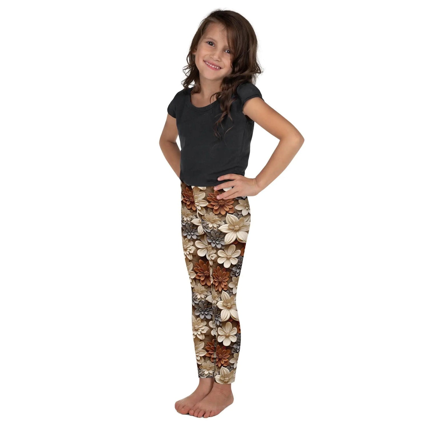 Whimsical Floral All-Over Print Leggings for Kids - Soft, Stylish, and Comfortable! The Aurora Touch