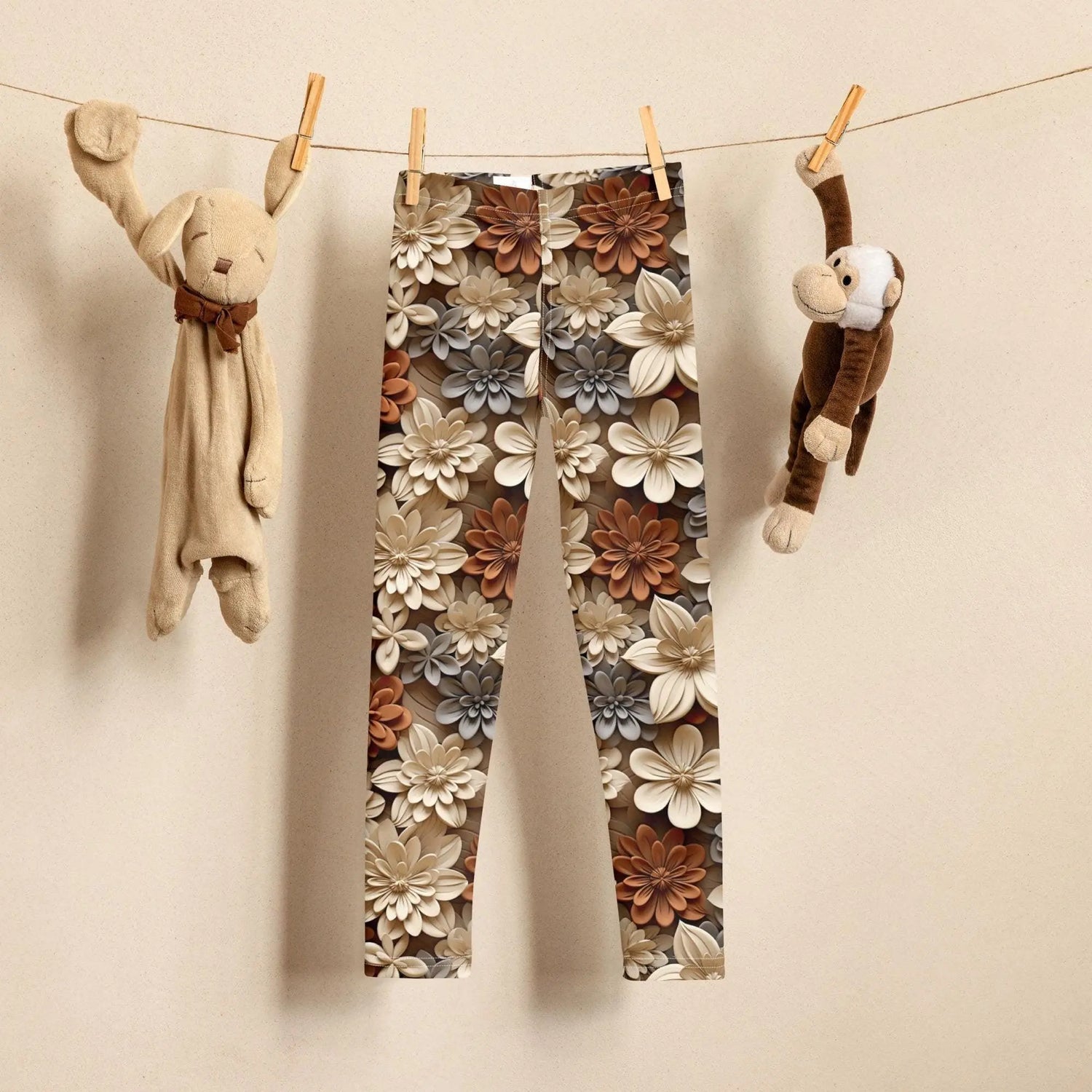 Whimsical Floral All-Over Print Leggings for Kids - Soft, Stylish, and Comfortable! The Aurora Touch