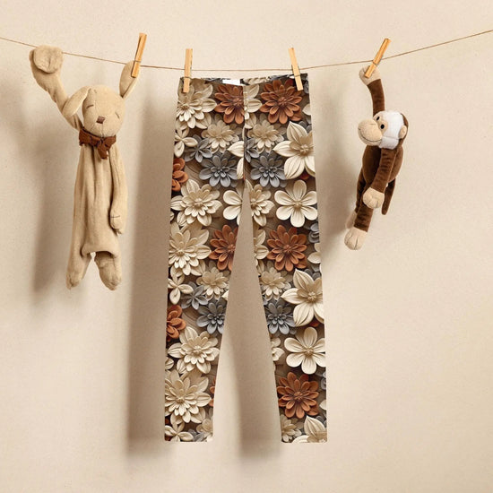 Whimsical Floral All-Over Print Leggings for Kids - Soft, Stylish, and Comfortable! The Aurora Touch