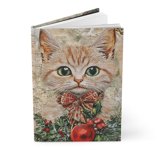Christmas Cat Journal, Holiday Notebook, Festive Writing Gifts, Cat Lover's Diary, Seasonal Planner, Unique Holiday Decor