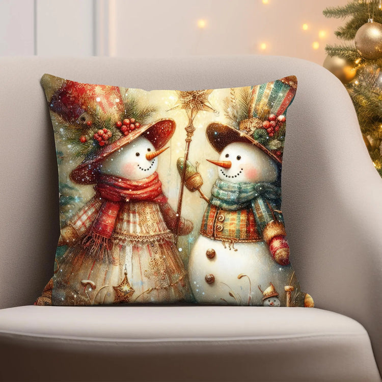 Festive Snowman Pillow, Christmas decor, Holiday gift, Winter home accessory, Cozy throw pillow, Seasonal decoration The Aurora Touch