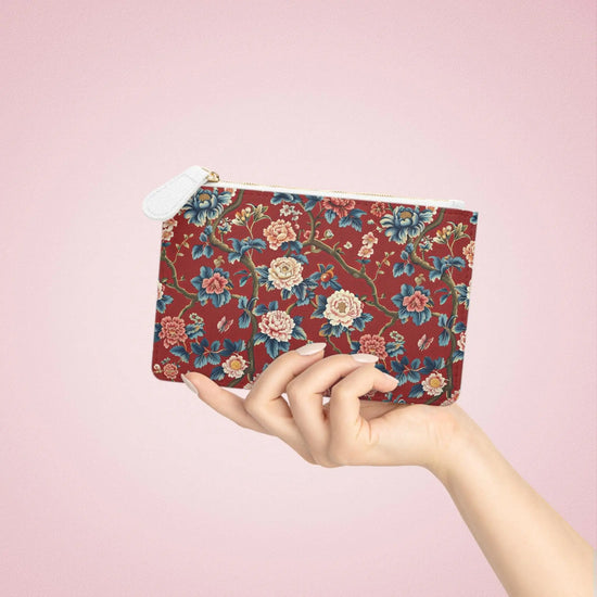 Elegant Floral Mini Clutch Bag, Stylish Purse, Makeup Organizer, Gift for Her, Wedding, Date Night The Aurora Touch