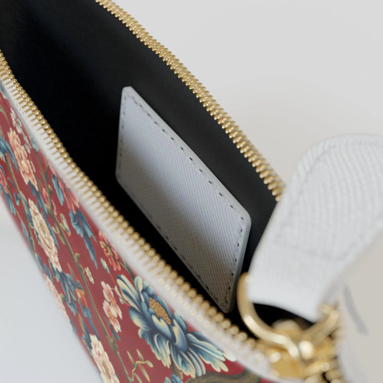 Elegant Floral Mini Clutch Bag, Stylish Purse, Makeup Organizer, Gift for Her, Wedding, Date Night The Aurora Touch