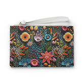 Floral Clutch Bag, Colorful Makeup Pouch, Gift for Her, Woman&