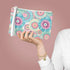 Floral Clutch Bag, Spring Accessory, Summer Tote, Unique Gift, Travel Organizer, Stylish Wristlet, Festival Essentials The Aurora Touch