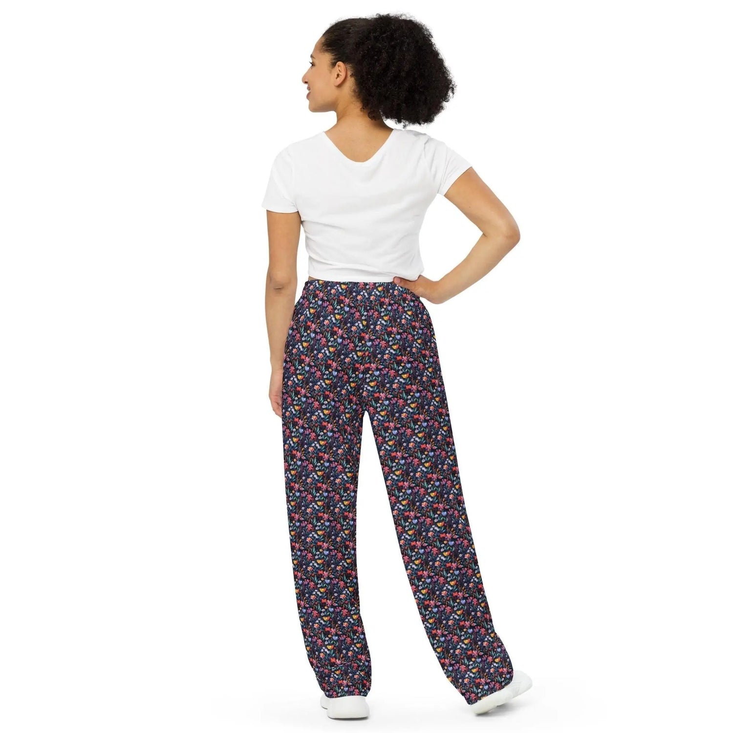 Vibrant Women’s All-Over Print Wide-Leg Pants - Colorful, Comfortable, and Chic The Aurora Touch