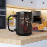 Holiday Frenchie Puppy Black Mug, 15oz - Christmas Gift, Tea Cup, Novelty Mug, Gift for Mom, Gift for her The Aurora Touch