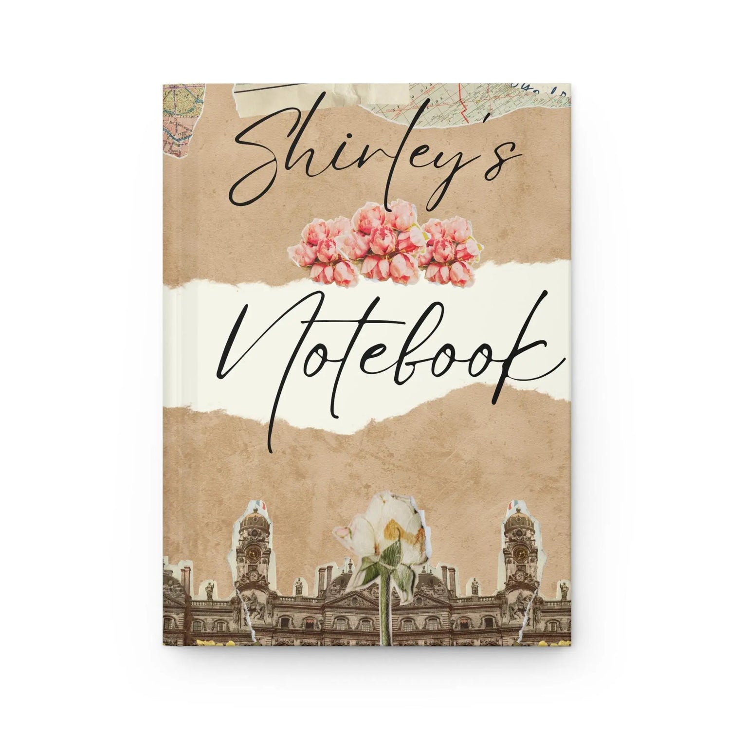 Personalized Floral Hardcover Journal, Custom Notebook for Writers, Gift for Her, Travel Journal, Sketchbook, Stationery The Aurora Touch