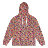 Color Burst: Unisex Vibrant All Over Print Zip Hoodie