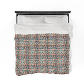 Victorian Style 3D Velveteen Plush Blanket Throw - Soft Cozy Home Decor, Warm Winter Gift, Luxury Bedding, Elegant Couch Accent, Unique