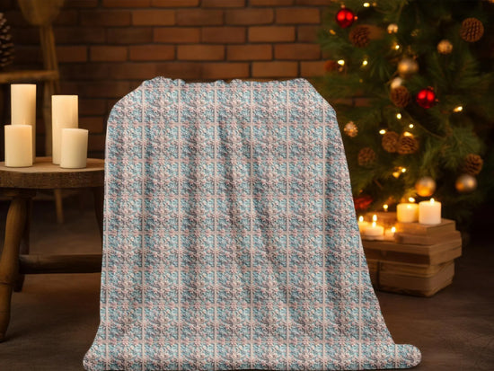 Victorian Style 3D Velveteen Plush Blanket Throw - Soft Cozy Home Decor, Warm Winter Gift, Luxury Bedding, Elegant Couch Accent, Unique