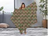 Victorian Floral Velveteen Blanket, Cozy Plush Throw for Home Decor, Floral Pattern Print, Warm Sofa Blanket, Bedding Gift Idea