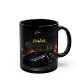Black Mug, Personalized Sports Car Mug, Matte Lamborghini, Sassy Coffee Cup, Hot Beverage Cup, Gift Item The Aurora Touch