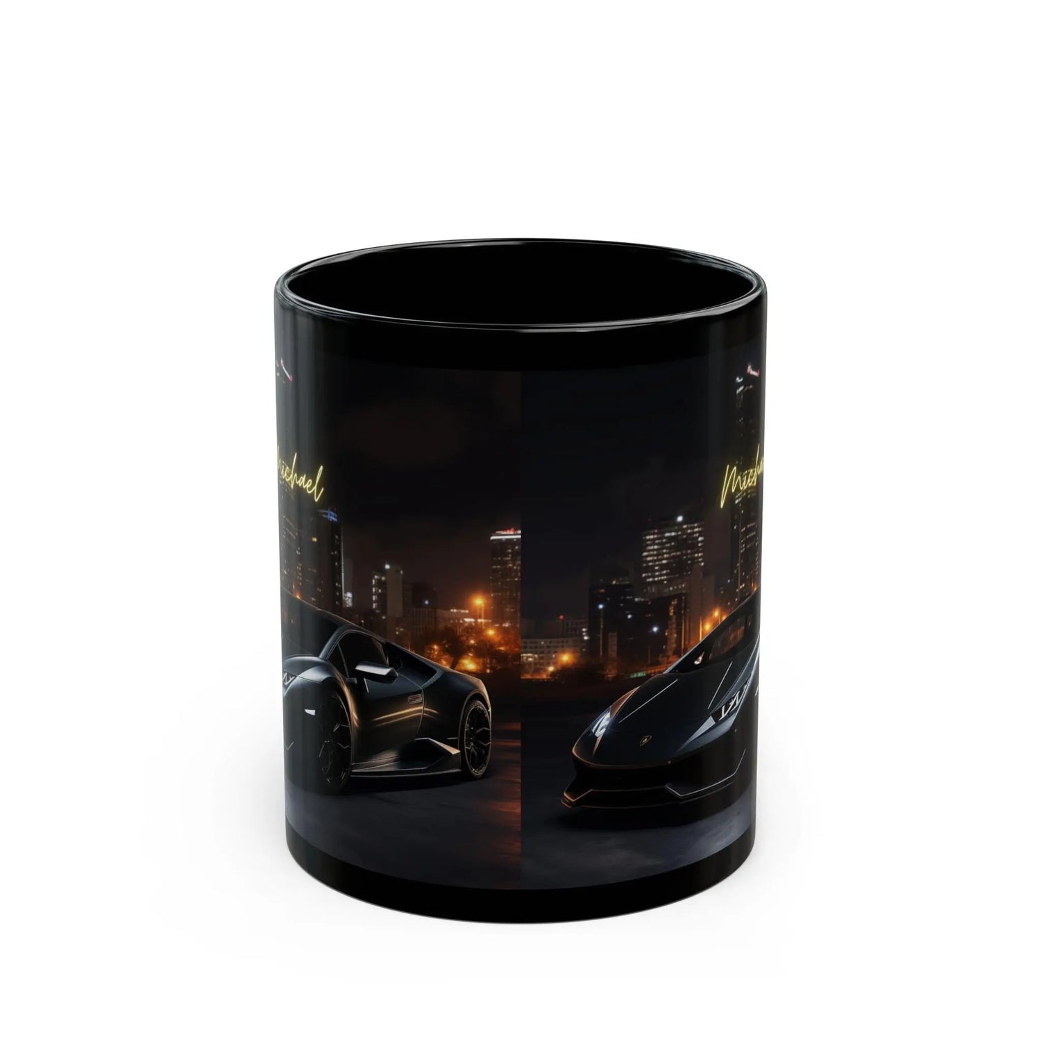 Black Mug, Personalized Sports Car Mug, Matte Lamborghini, Sassy Coffee Cup, Hot Beverage Cup, Gift Item The Aurora Touch